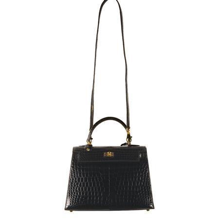 Appraisal: Hermes Black Alligator Kelly Bag Estimate -