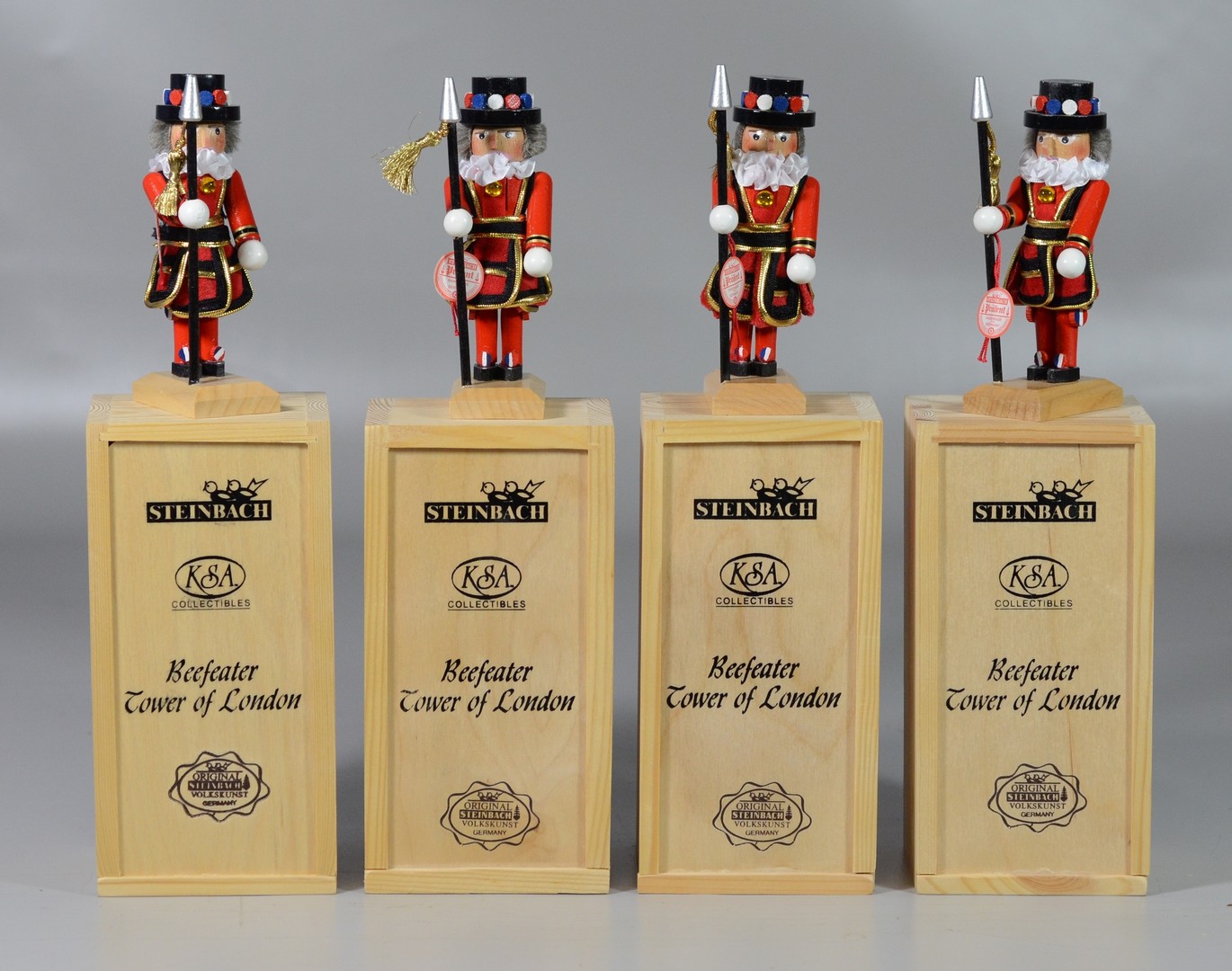 Appraisal: Steinbach Beefeater Tower of London guard Nutcrackers all in original