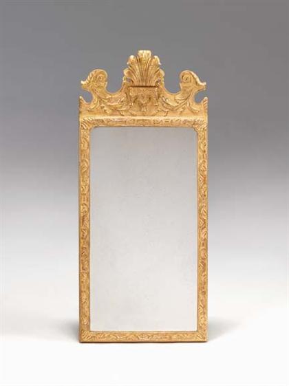 Appraisal: George II style giltwood mirror The rectangular plate within a