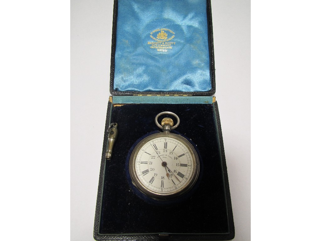 Appraisal: Silver cased open faced pocket watch by Barnett Scott Mull