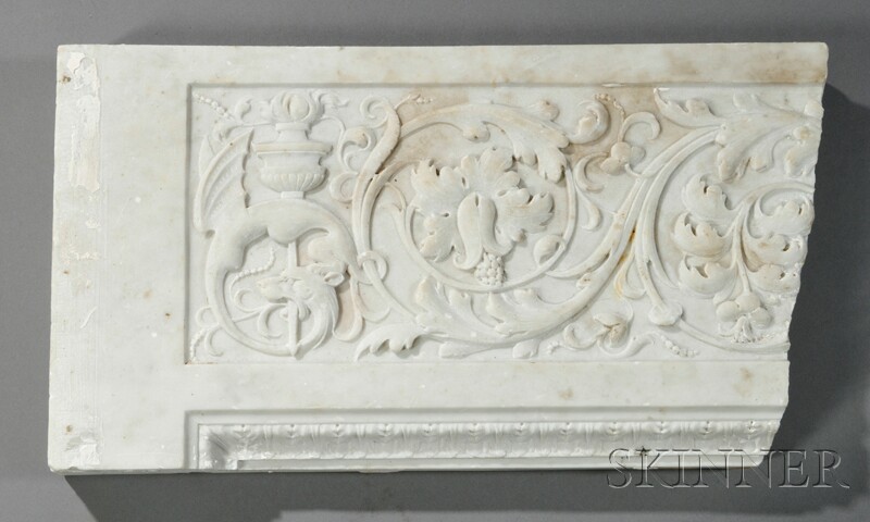 Appraisal: Marble Mantel late th or early th century neoclassical-style carved