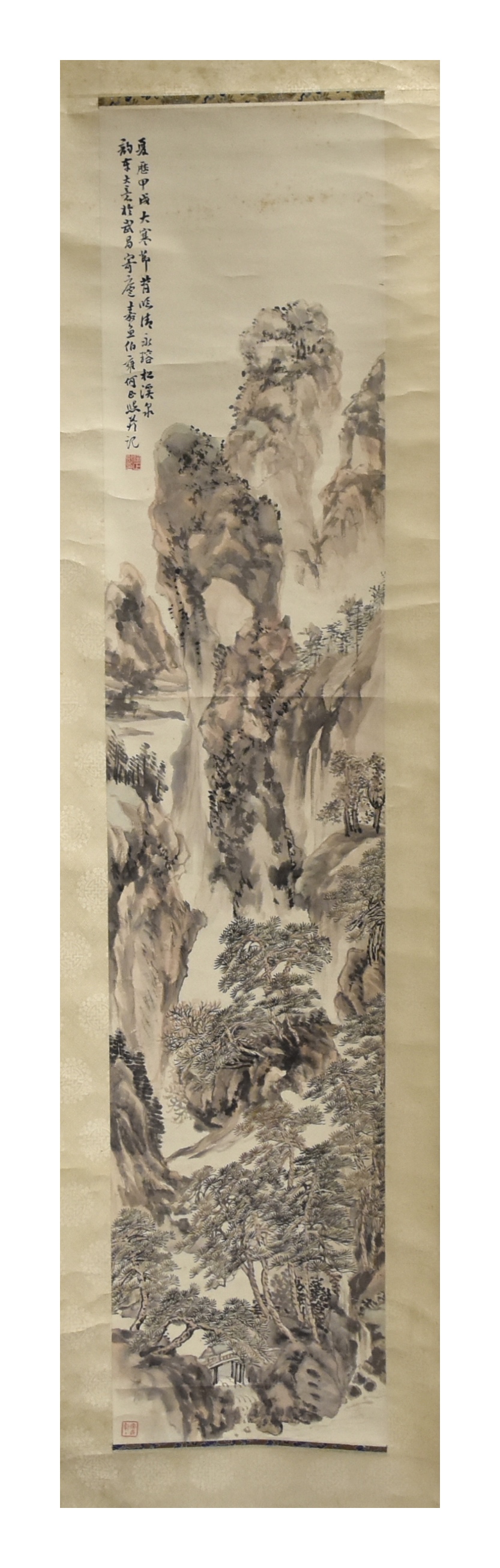 Appraisal: Chinese year of Republic Period watercolor landscape painting of a