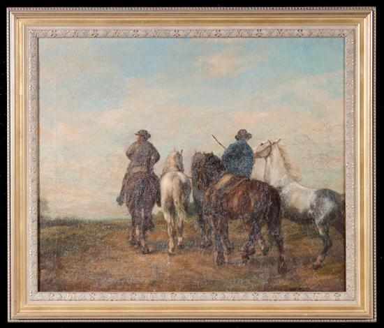 Appraisal: Manner of Rosa Bonheur French - Horses Being Led Along