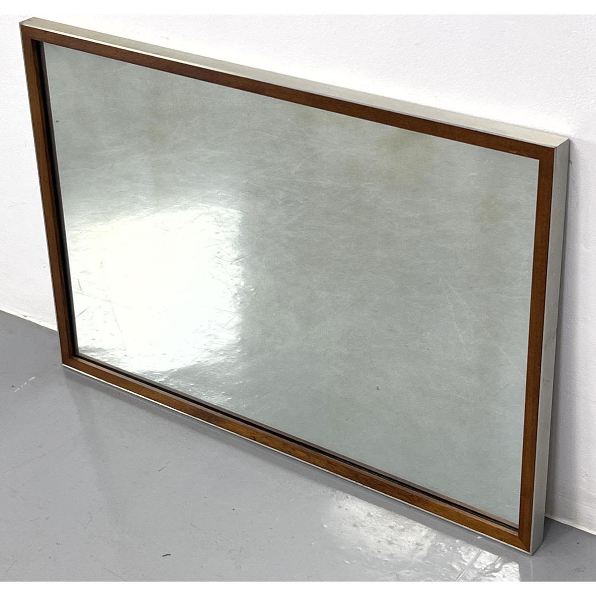 Appraisal: Paul McCobb Calvin Wall Mirror Metal and wood Dimensions H