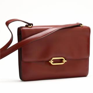 Appraisal: Vintage Fonsbelle Shoulder Bag Hermes made in France oxblood leather