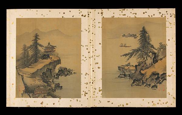 Appraisal: Kano Seisen'in Yasunobu - Album of twenty-four paintings Album leaves