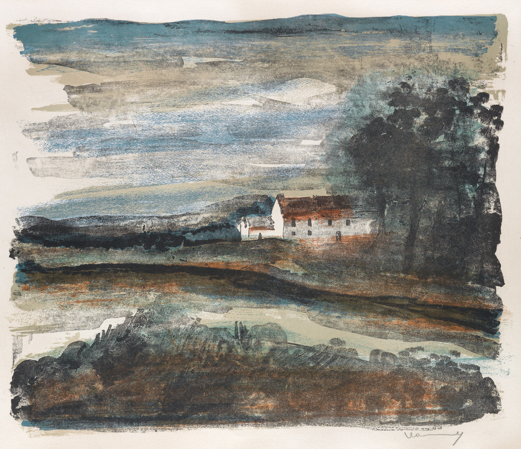 Appraisal: MAURICE DE VLAMINCK Sur les Bords de l'Oise Color lithograph