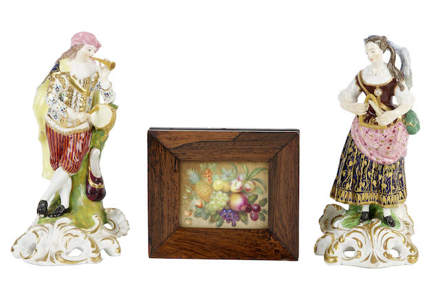 Appraisal: A pair of Bloor Derby figures of musicians and a