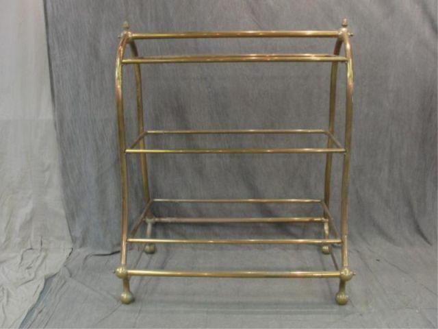 Appraisal: Victorian Brass Etagere Believed to be from a Paris hotel