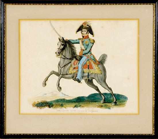 Appraisal: Napoleonic Campaign prints British th century THREE WORKS BERNADOTTE CROWN