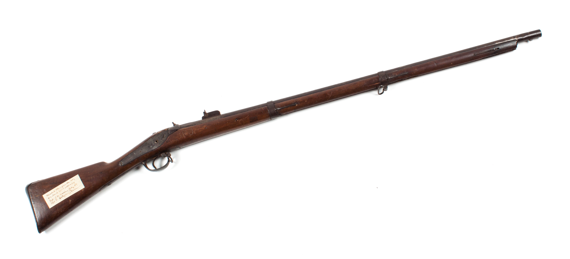 Appraisal: Firearm Confederate used European musket taken by a Union soldier