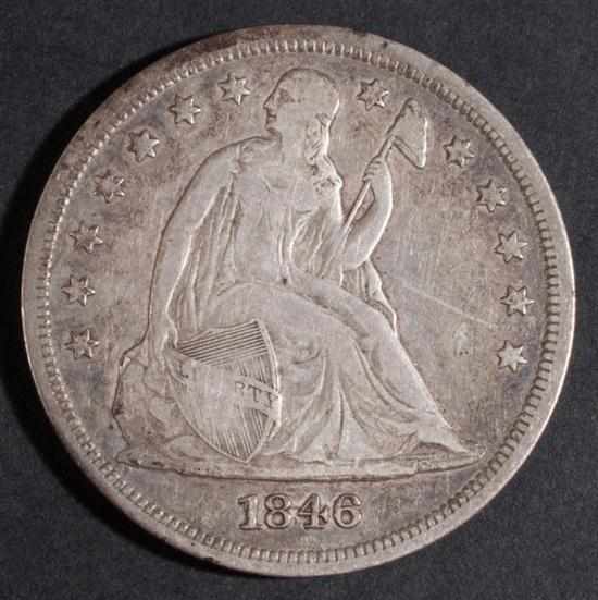 Appraisal: United States seated Liberty type silver dollar VF- Estimate -