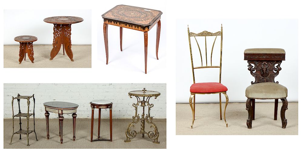 Appraisal: Estate Collection of Vintage Antique Furnishings Estate Collection of Vintage