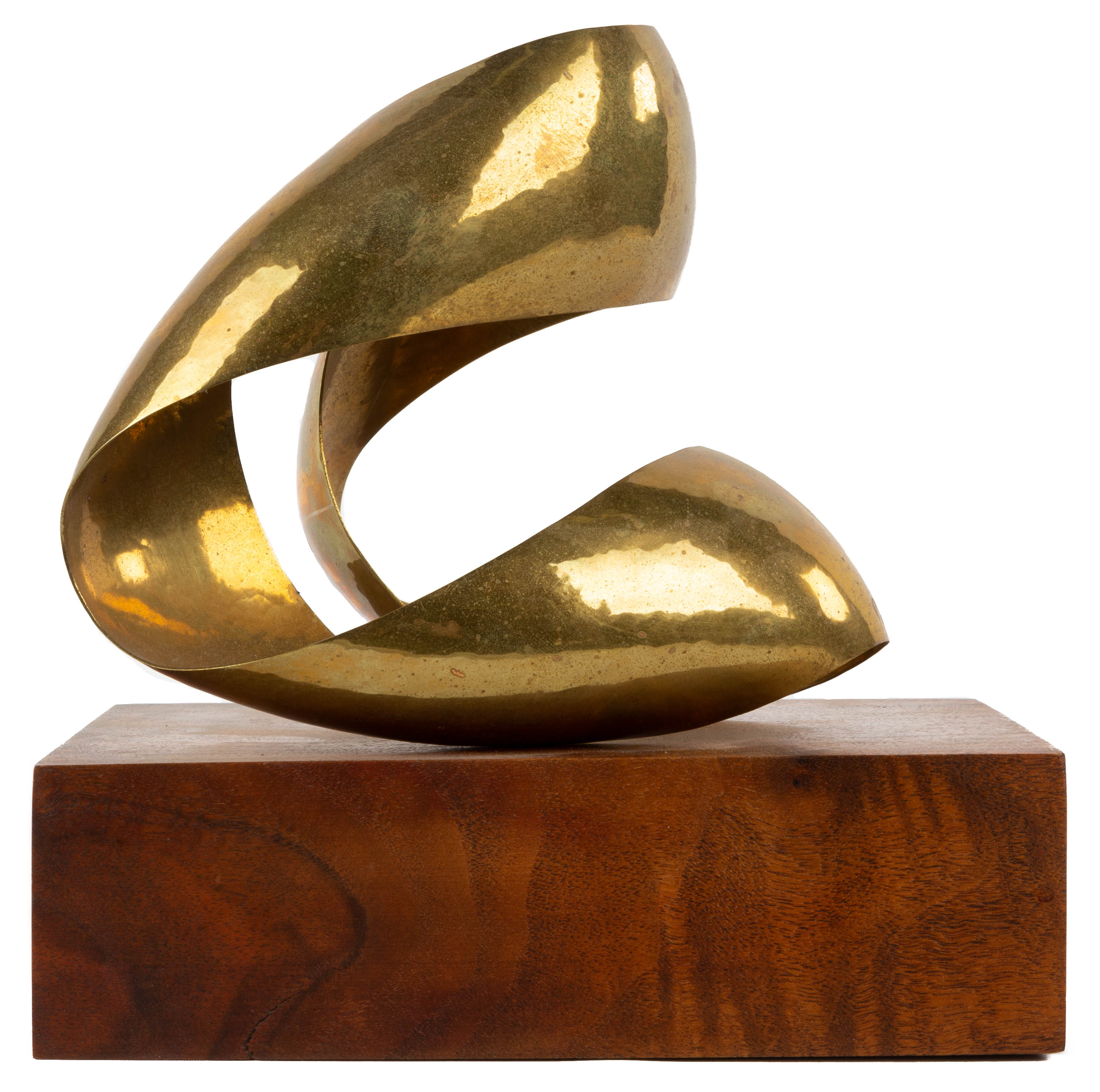 Appraisal: HANS CHRISTENSEN DANISH - SCULPTURE hand hammered brass on a