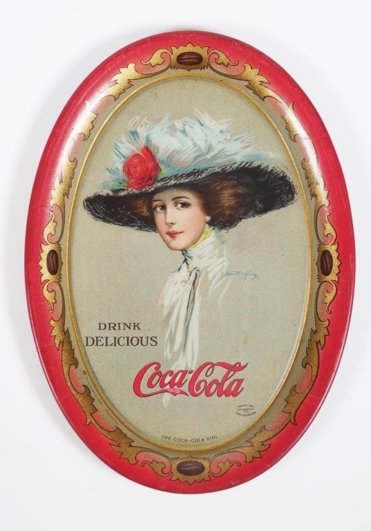 Appraisal: Coca-Cola oval change or tip tray featuring The Coca Cola