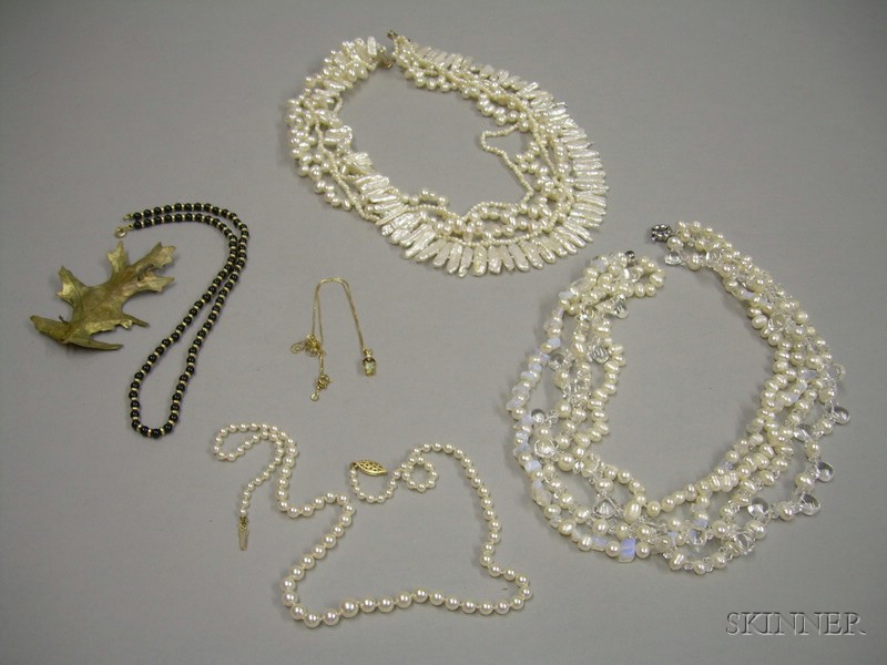 Appraisal: Group of Assorted Estate Jewelry including two multi-strand pearl necklaces