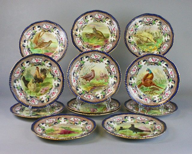 Appraisal: Set of Copeland Spode Game Plates full color game plates