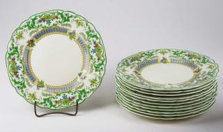 Appraisal: set of Royal Doulton 's floral and Jade green acanthus