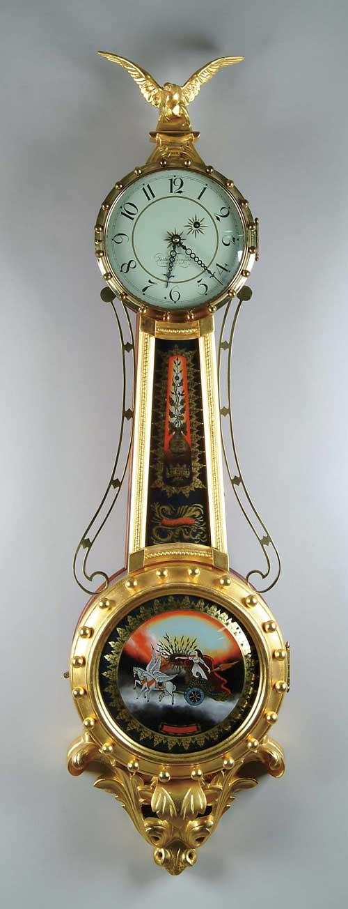 Appraisal: OUTSTANDING GIRANDOLE BANJO CLOCK BY FOSTER CAMPOS OF PEMBROKE MASS