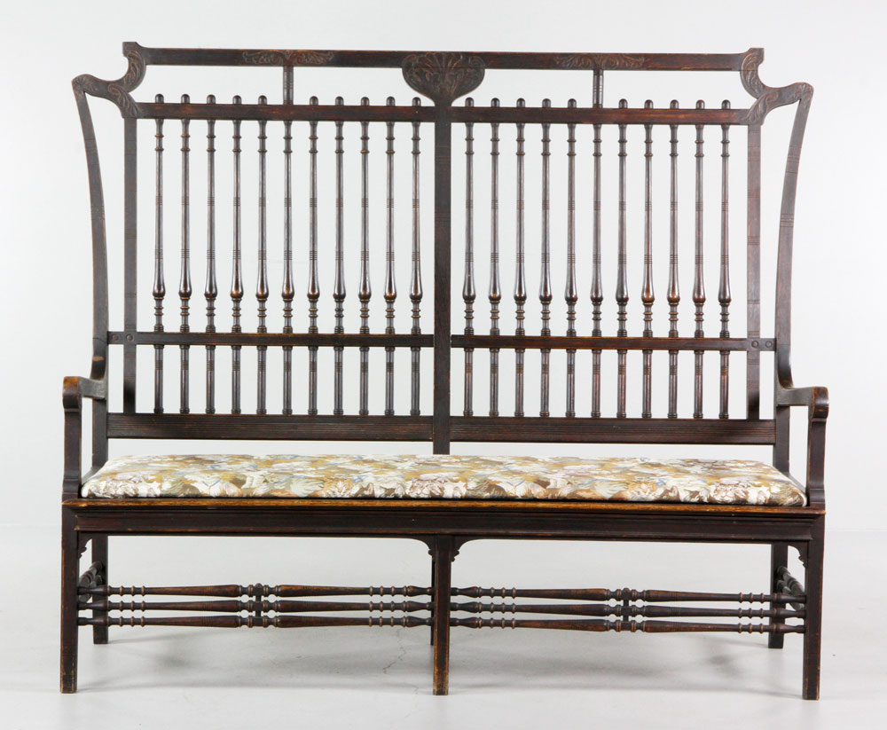 Appraisal: - Early th C High Back Settee Early th century