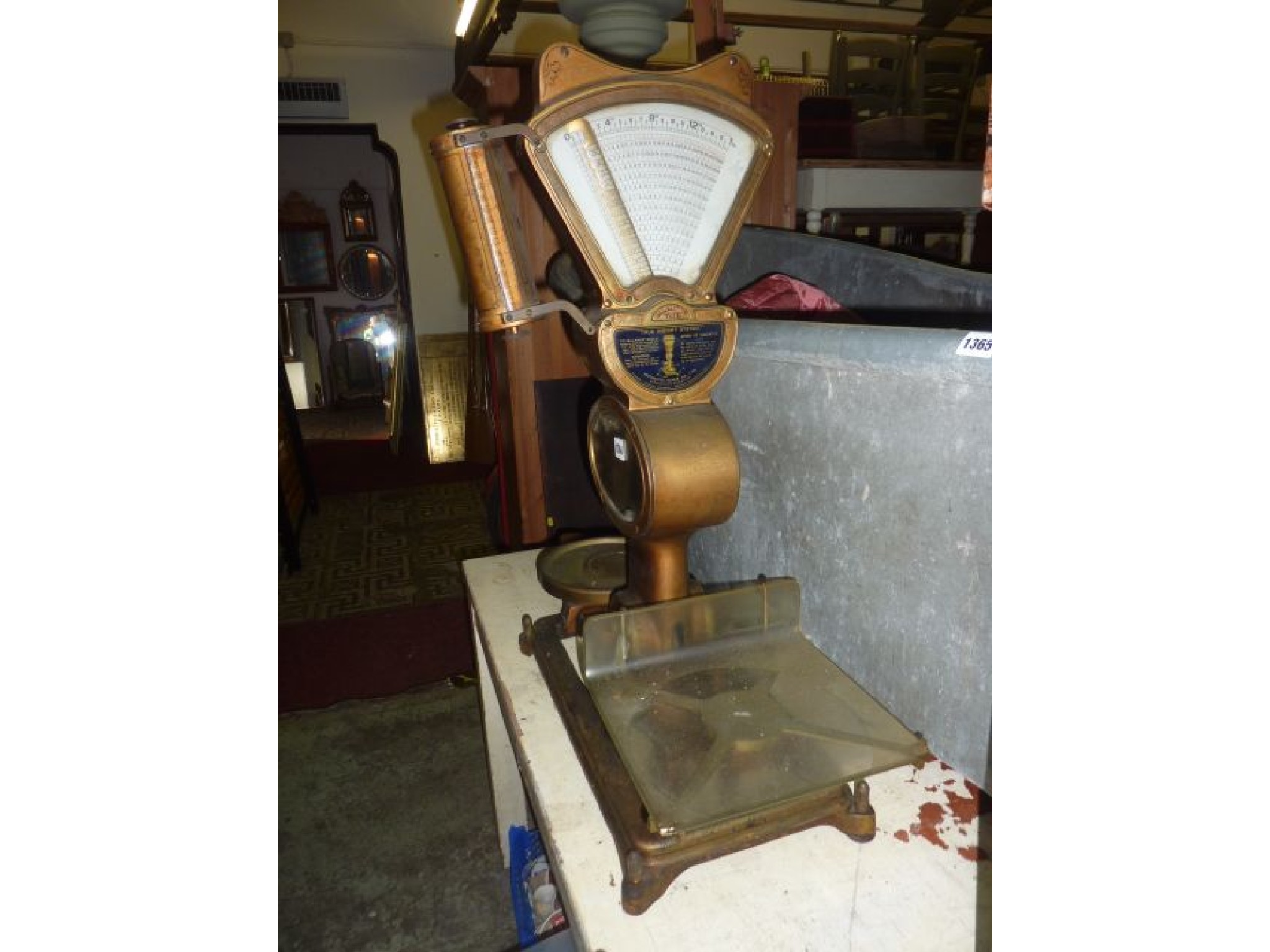 Appraisal: A vintage shop balance scales by the Automatic Scale Company