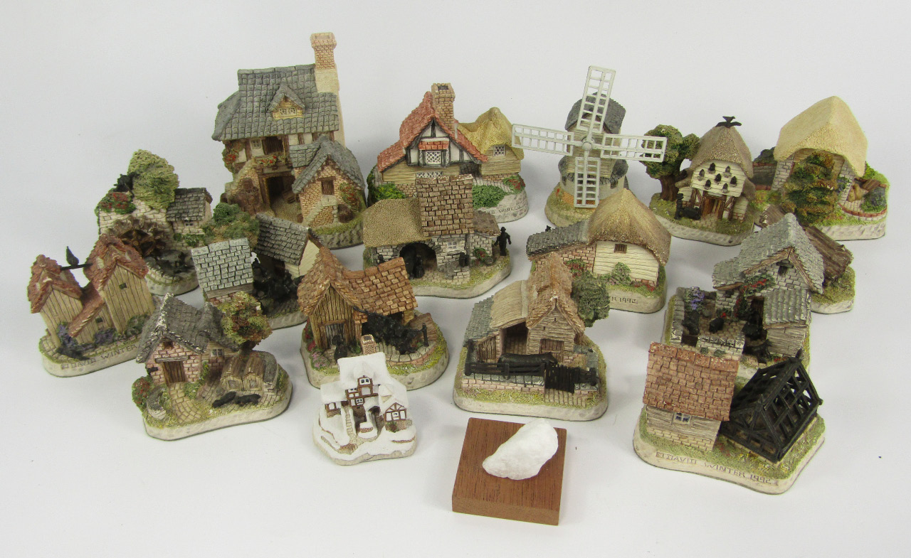 Appraisal: David Winter Cottages sculptures comprising Berkshire Milling Byre Lancashire Donkey