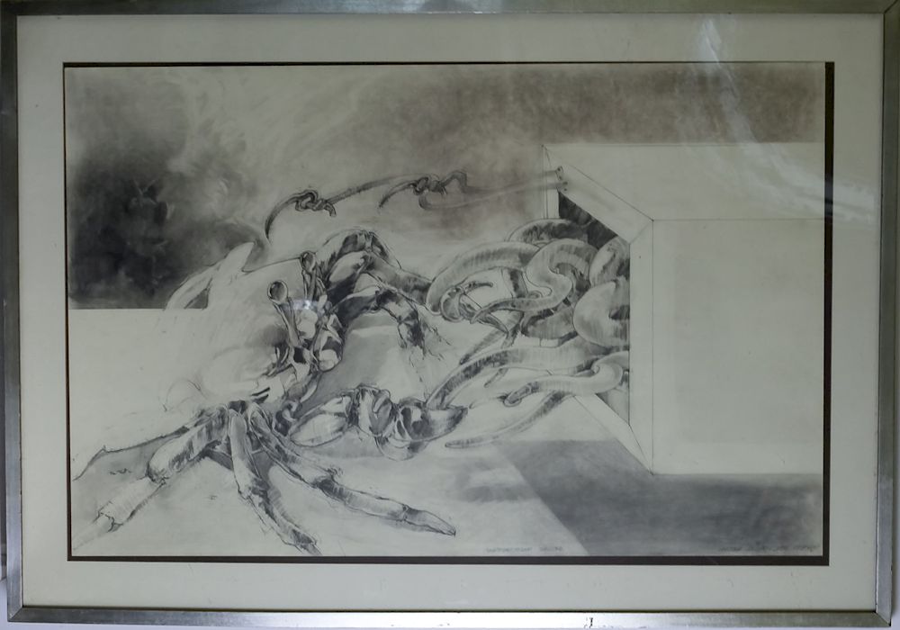 Appraisal: Robert Allen Nelson American Graphite Art Drawing Robert Allen Nelson