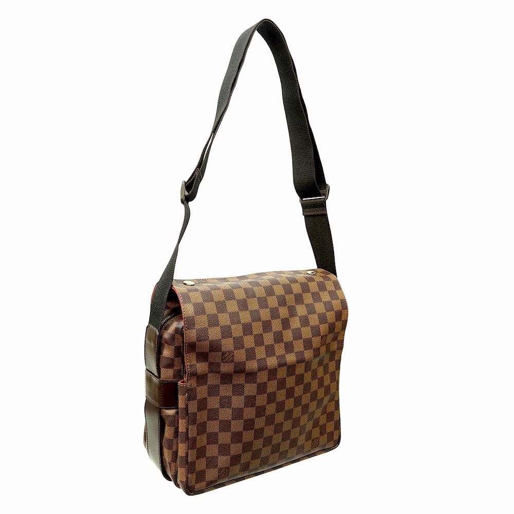 Appraisal: Louis Vuitton Brown Damier Ebene Naviglio Bag Louis Vuitton Brown