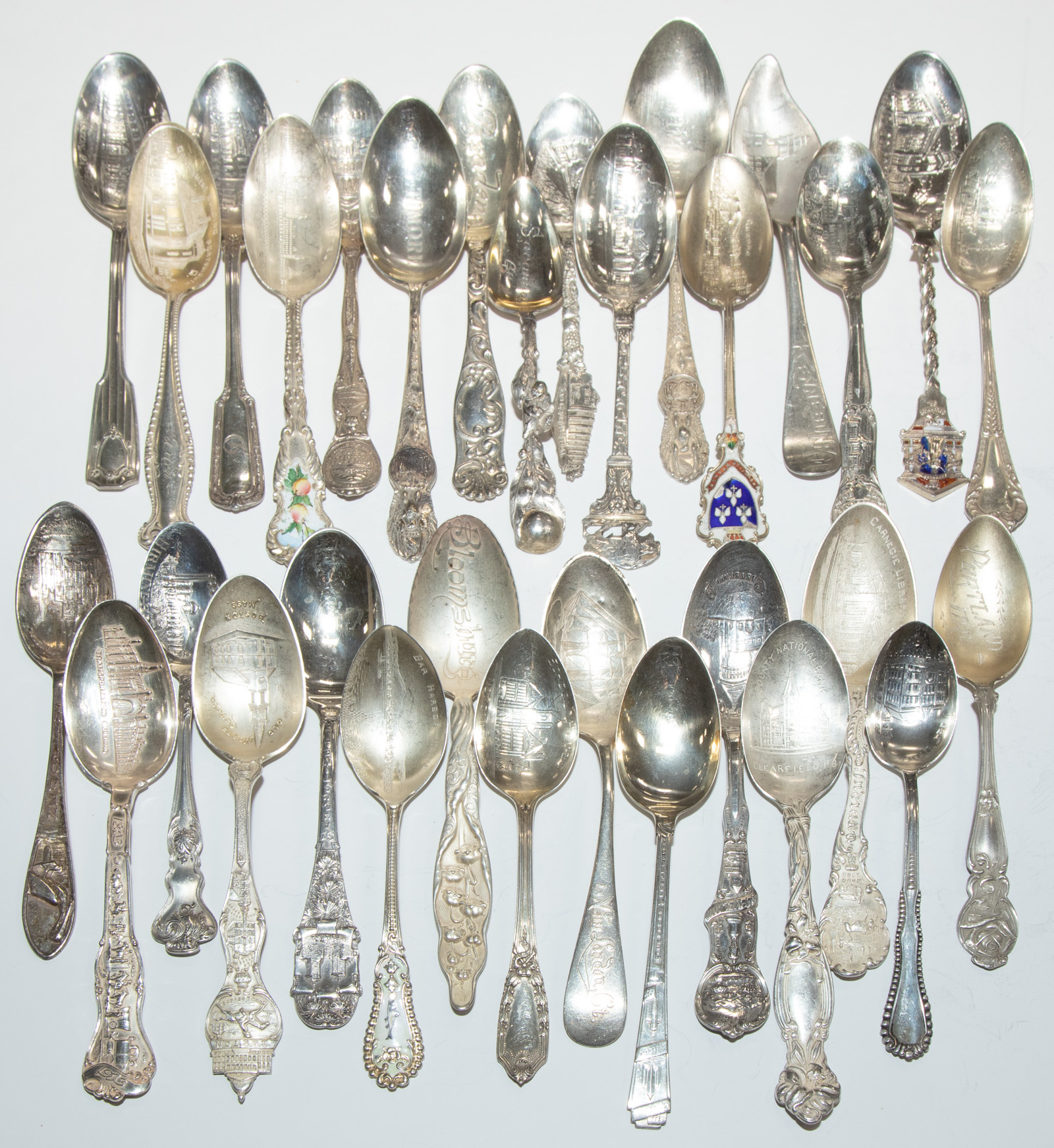 Appraisal: STERLING SILVER SOUVENIR SPOONS ozt