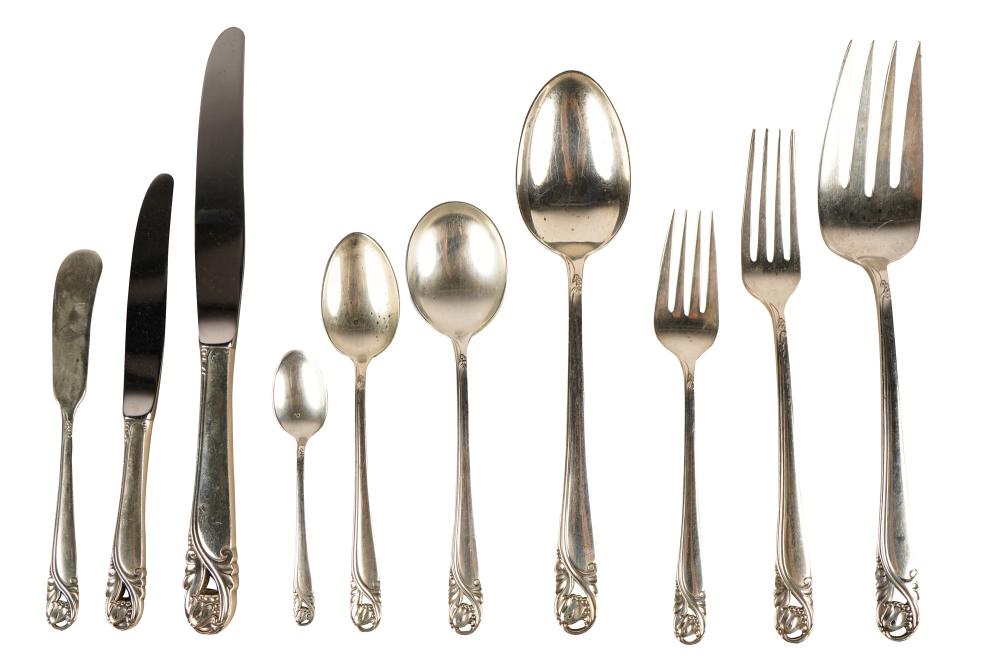 Appraisal: AMERICAN STERLING SILVER FLATWARE SERVICEInternational Silver Co Spring Glory pattern