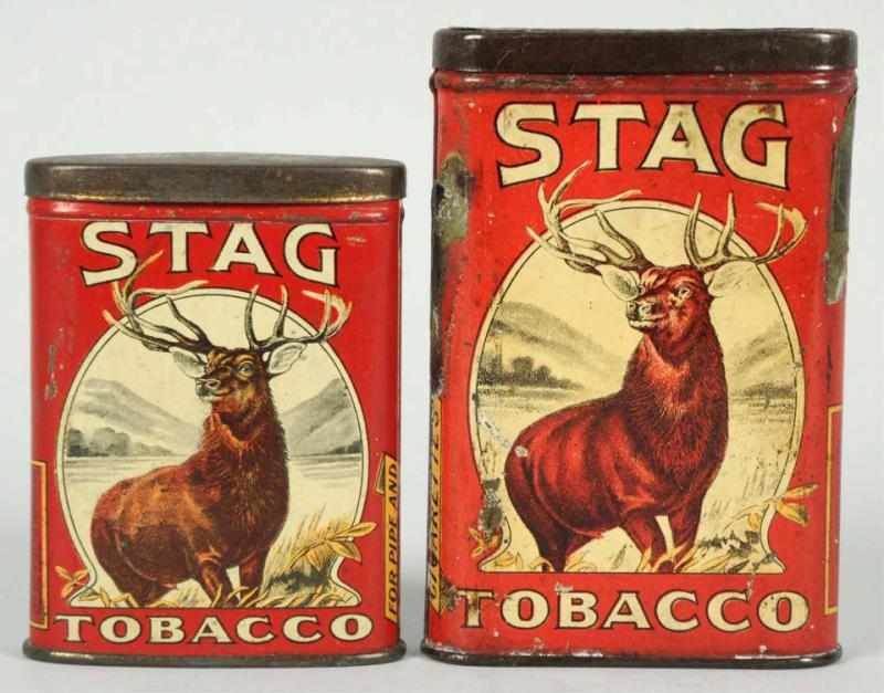 Appraisal: Lot of Stag Pocket Tobacco Tins Average wear and small