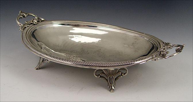 Appraisal: TH CENTURY CONTINENTAL SILVER FOOTED OPEN VEGETABLE loth silver with