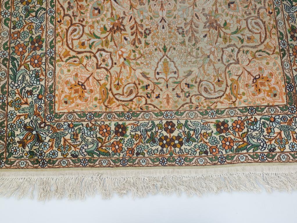 Appraisal: PERSIAN PART-SILK RUG POSSIBLY ISFAHAN m by m -