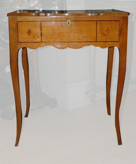 Appraisal: Provincial Louis XV Style Fruitwood Poudreuse Estimate nbsp nbsp nbsp