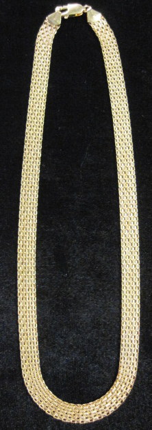 Appraisal: karat yellow gold necklaceWoven chain