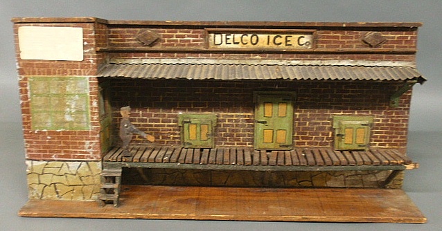 Appraisal: - Wood and tin model of the Delco Ice Co