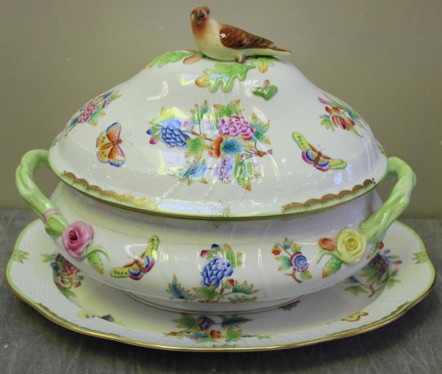 Appraisal: Herend Tureen and Underplate From a Pelham NY estate Dimensions