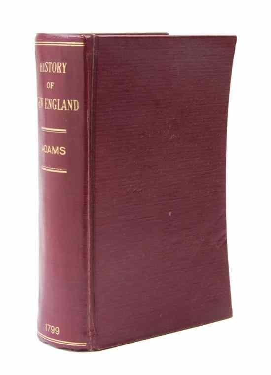 Appraisal: ADAMS HANNAH A Summary History of New-England from the Settlement