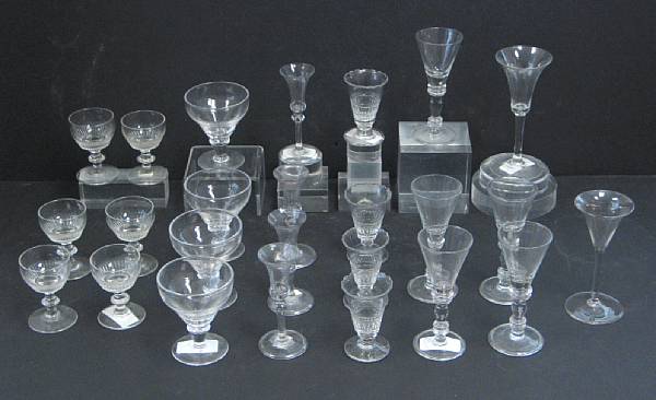 Appraisal: An assembled group of stemware th th century Comprising four