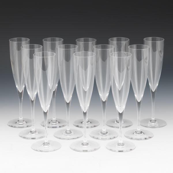 Appraisal: Baccarat Champagne Flutes Set of Set of Dom P rignon