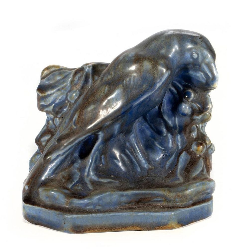 Appraisal: Rookwood Figure of a Raven A design of William McDonald