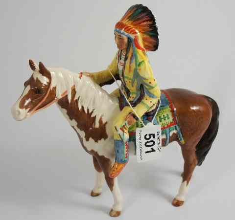 Appraisal: Beswick Model of an Indian on Skewbald Horse