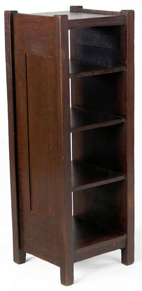 Appraisal: GUSTAV STICKLEY Early magazine stand no with chamfered sides and