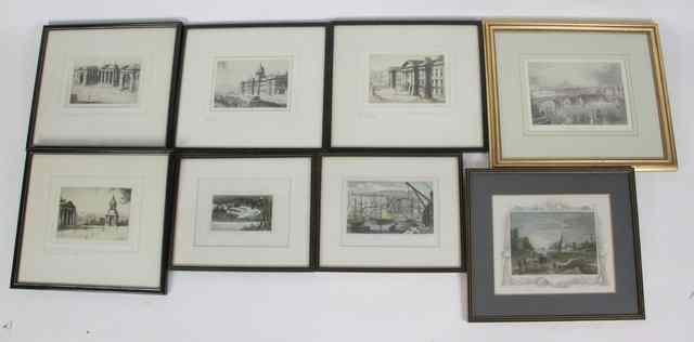 Appraisal: Margaret M RudgeViews of Dublin Buildingssigned and inscribed in pencila