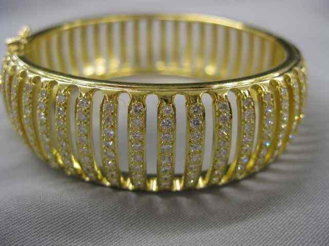 Appraisal: Diamond Bangle Bracelet diamonds totaling carats high grade heavy k