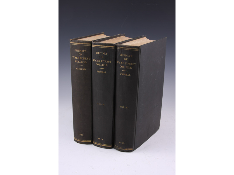 Appraisal: Wake Forest College Book Set Paschal George Washington History of