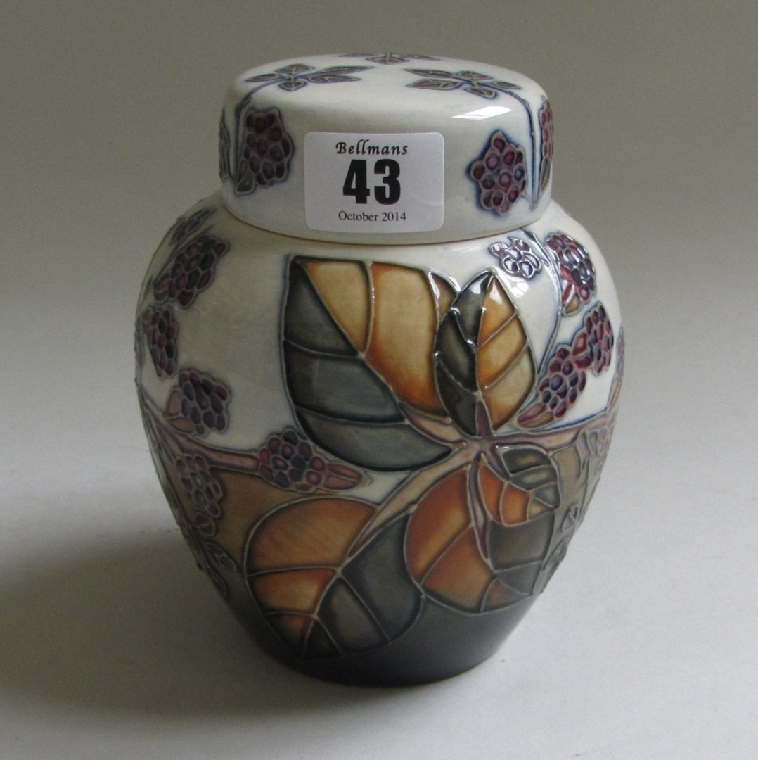 Appraisal: A Moorcroft pottery ginger jar and cover late th century