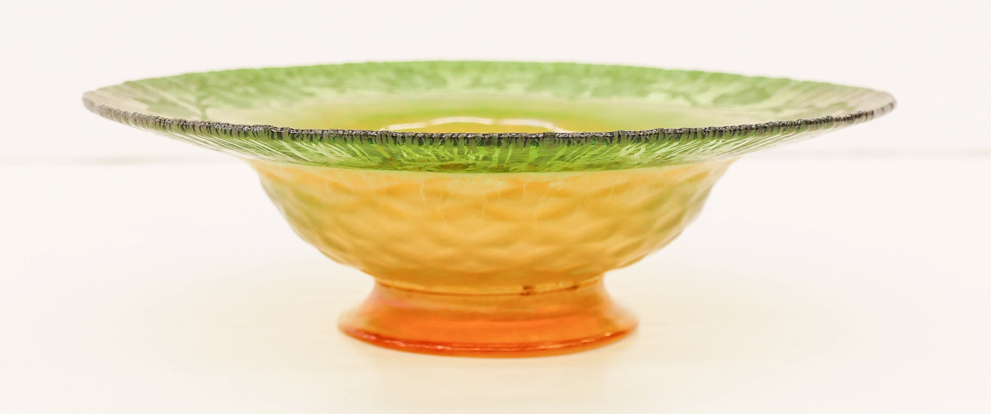 Appraisal: L C Tiffany Favrile Green Pastel Leaf and Vine Bowl