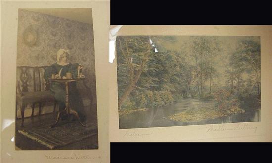 Appraisal: Two Wallace Nutting colored photographs both mounted under glass the