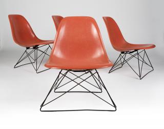 Appraisal: Eames for Herman Miller fiberglass side chairs Circa two indistinctly